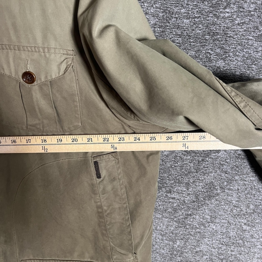 Nautica Jacket Mens Large Green Canvas Quilted Barn Corduroy Chore Field Coat - Picture 10 of 13